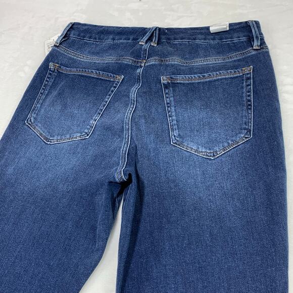 NWT Good American Jeans Good Legs Cropped Mini Boot Womens 15 Stretch Distressed - Picture 5 of 16